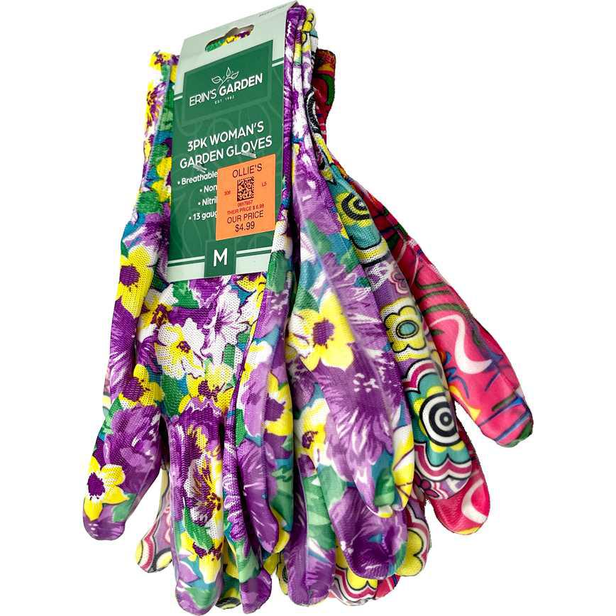 Women's Printed Gardening Gloves 3 pk. - Image 3